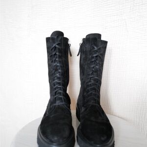Freda Salvador Black Lace Up Boots